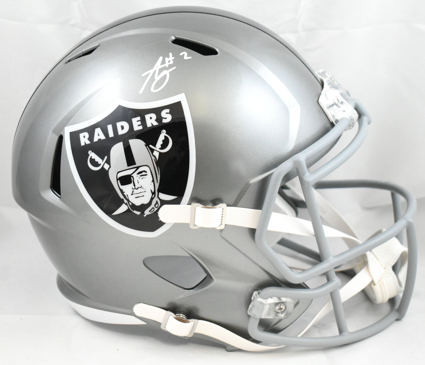 Ashton Jeanty Autographed Raiders F/S Flash Speed Helmet - Beckett W Hologram