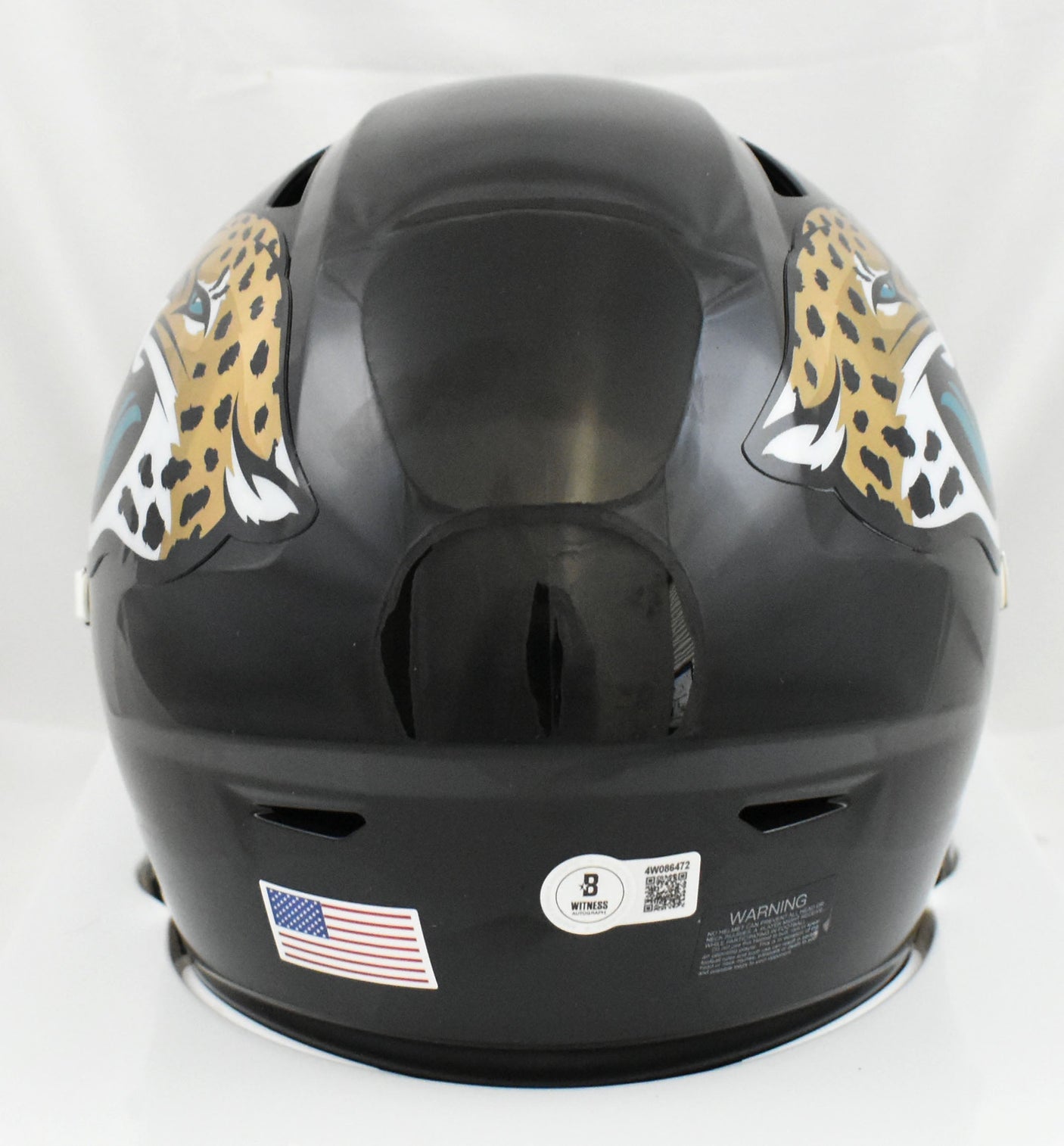 Travis Hunter Signed Jaguars Mid-Size SpeedFlex Helmet - Beckett W Holo *White