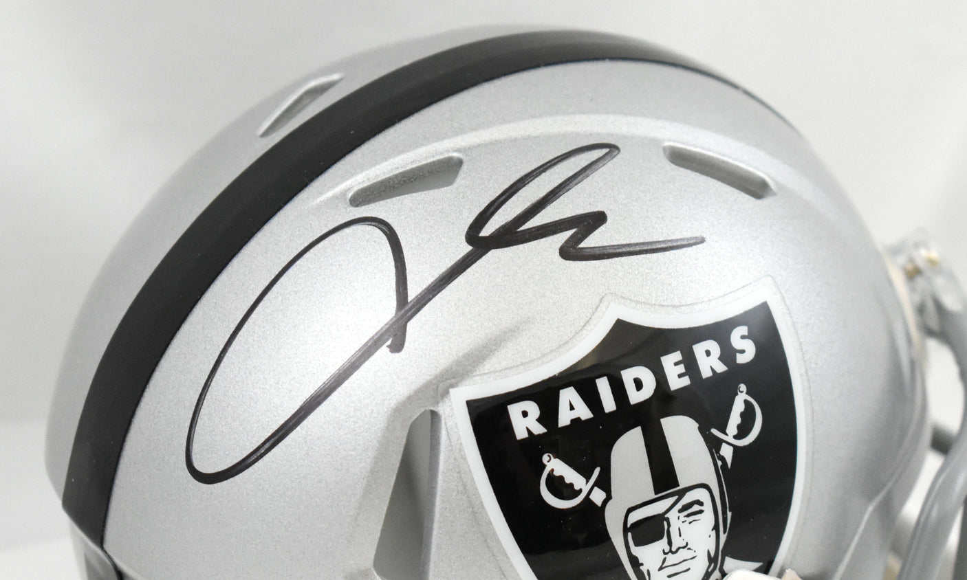 Aidan O'Connell Autographed Las Vegas Raiders Speed Mini Helmet - Beckett W Holo