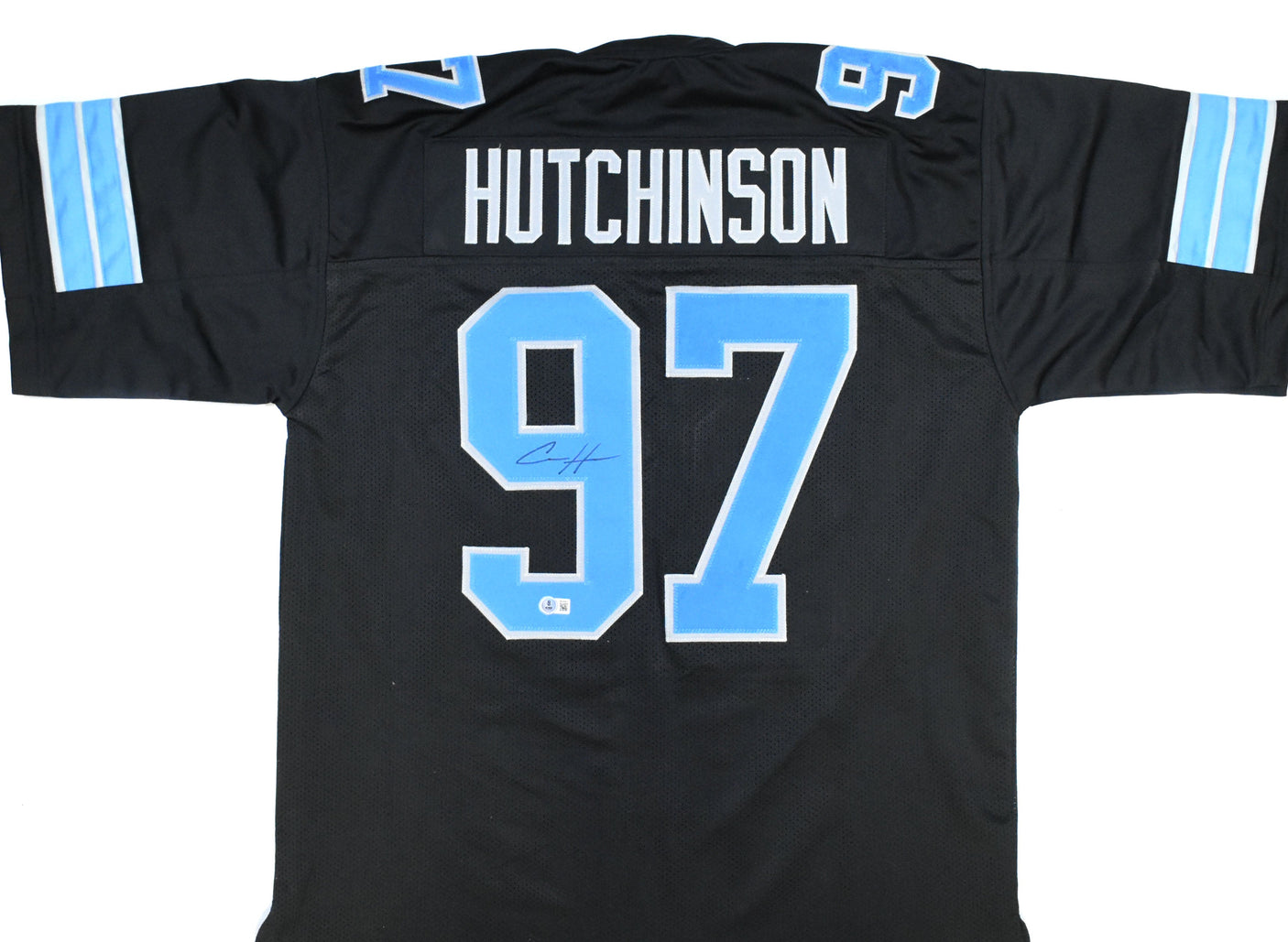 Aidan Hutchinson Autographed Black Pro Style Jersey - Beckett W Hologram *Black