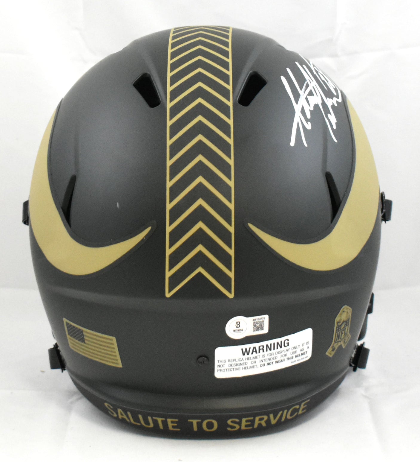 Adrian Peterson Signed Minnesota Vikings F/S Salute 25 Speed Helmet - Beckett W