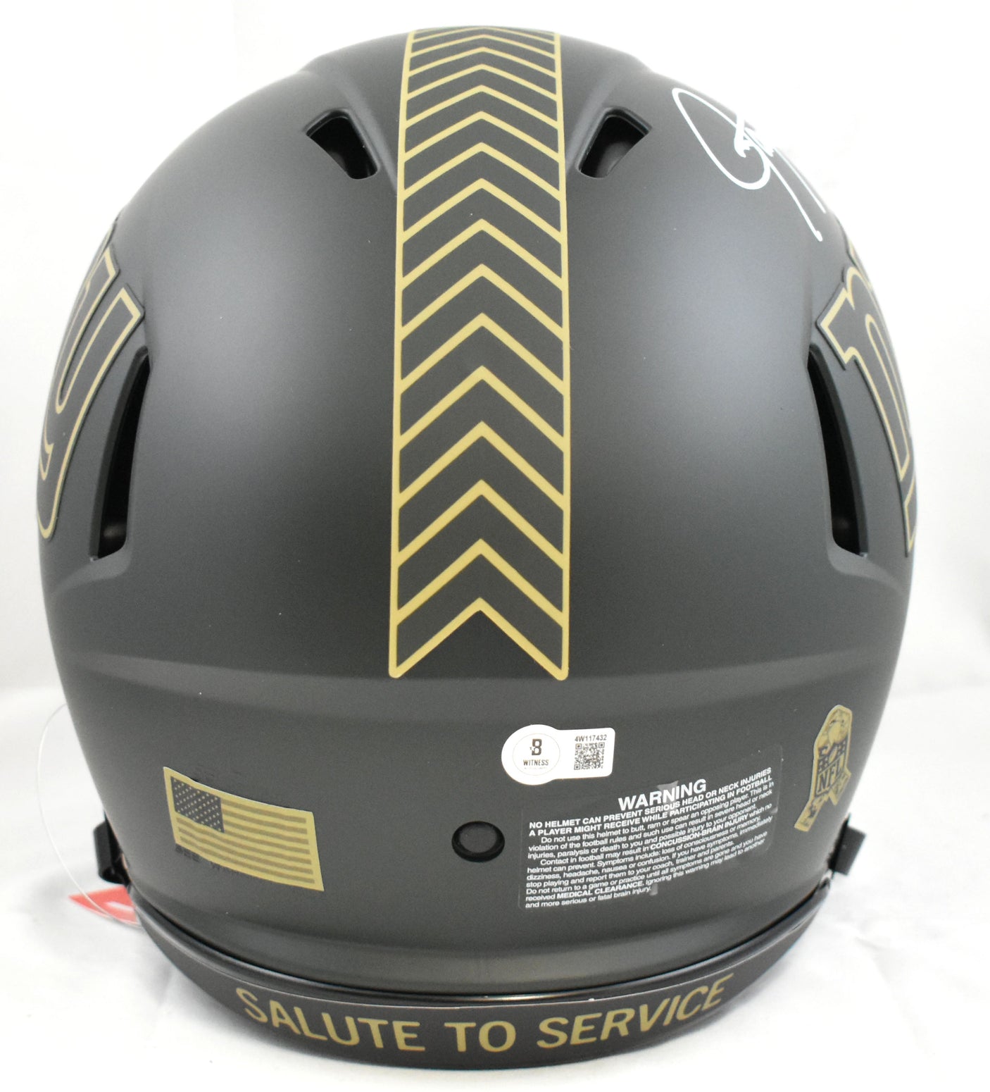 Lawrence Taylor Signed Giants F/S Salute 2025 Speed Authentic Helmet - Beckett W