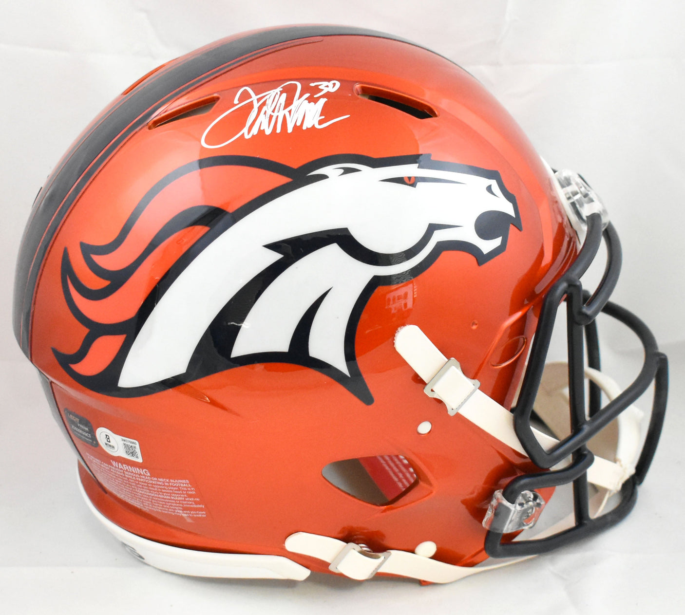 Terrell Davis Signed Denver Broncos F/S Flash Authentic Helmet - Beckett W Holo