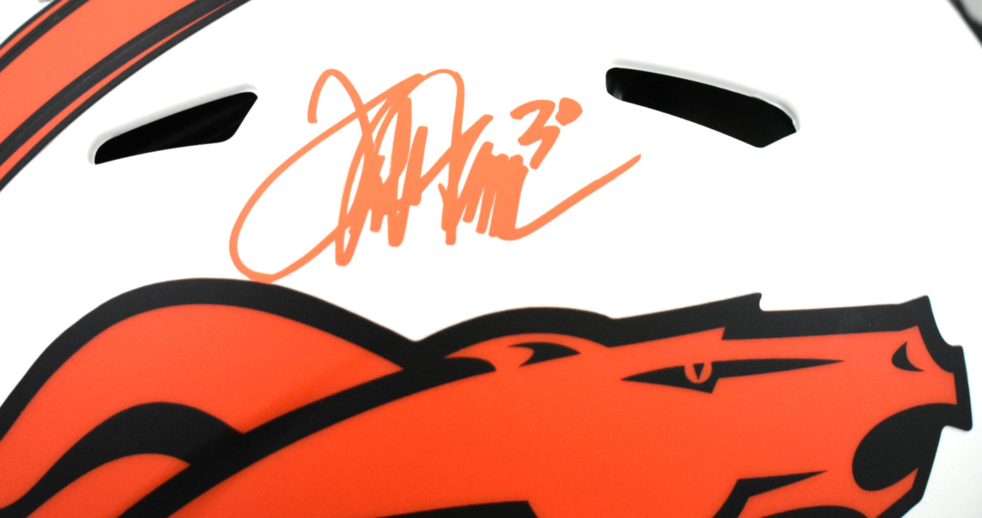 Terrell Davis Signed Denver Broncos F/S Lunar Authentic Helmet - Beckett W Holo