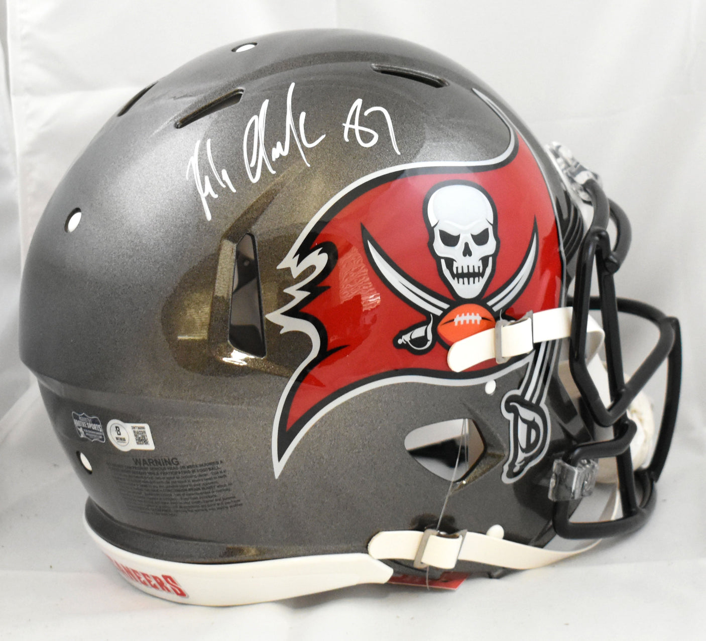 Rob Gronkowski Autographed Buccaneers F/S Speed Authentic Helmet Beckett W Holo