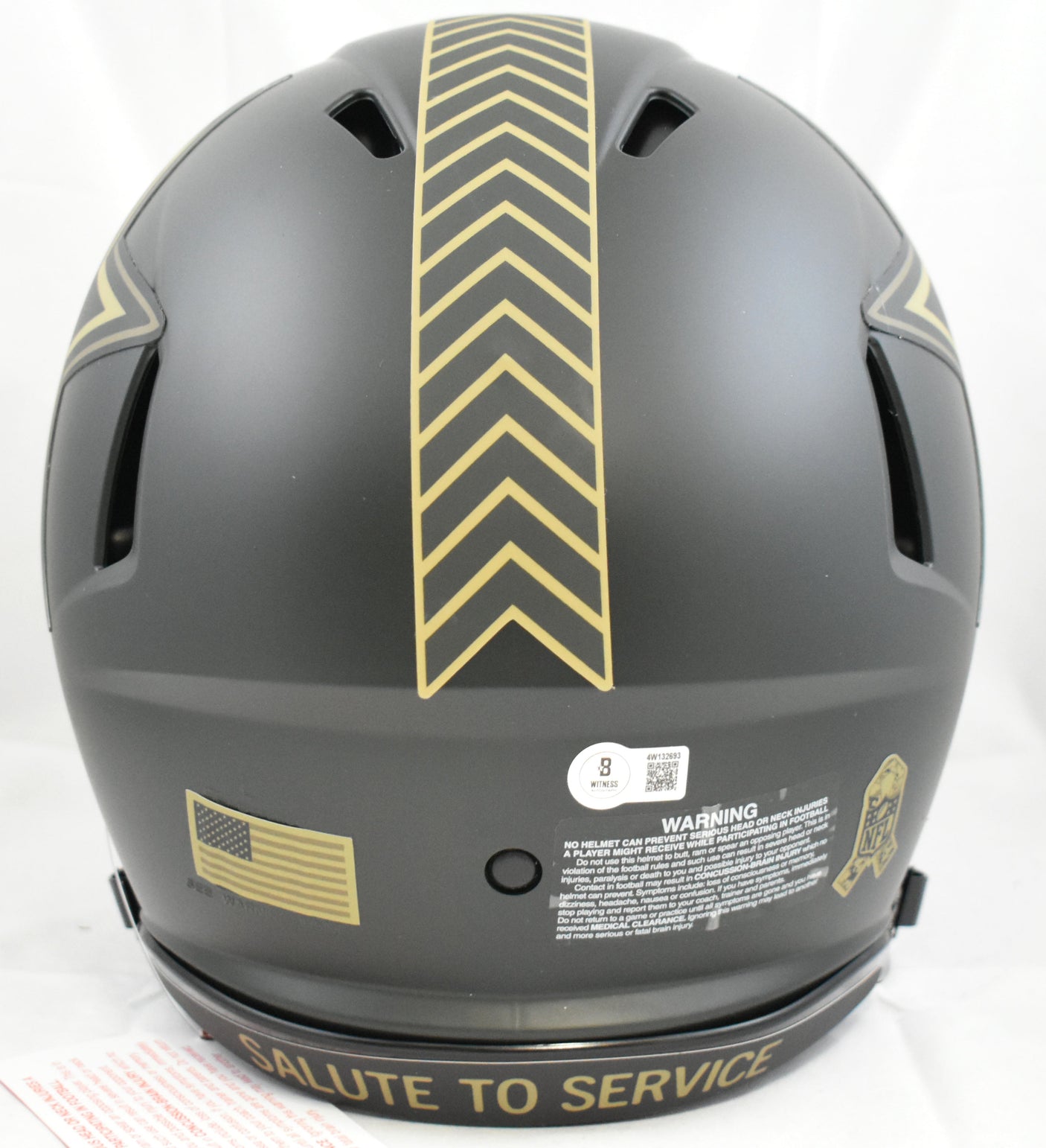 Tony Dorsett Signed Cowboys F/S Salute 25 Speed Authentic Helmet- Beckett W Holo