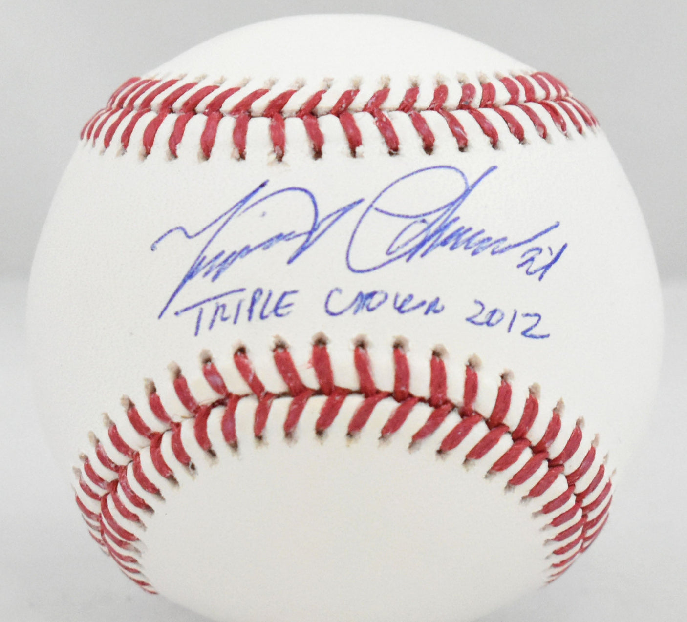 Miguel Cabrera Signed Rawlings OML Baseball Triple Crown 2012 - Beckett W Holo