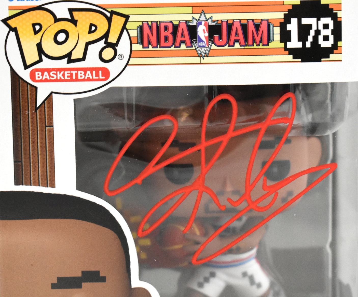 Dennis Rodman Autographed Detroit Pistons Funko Pop #178 - Beckett W Holo *Red
