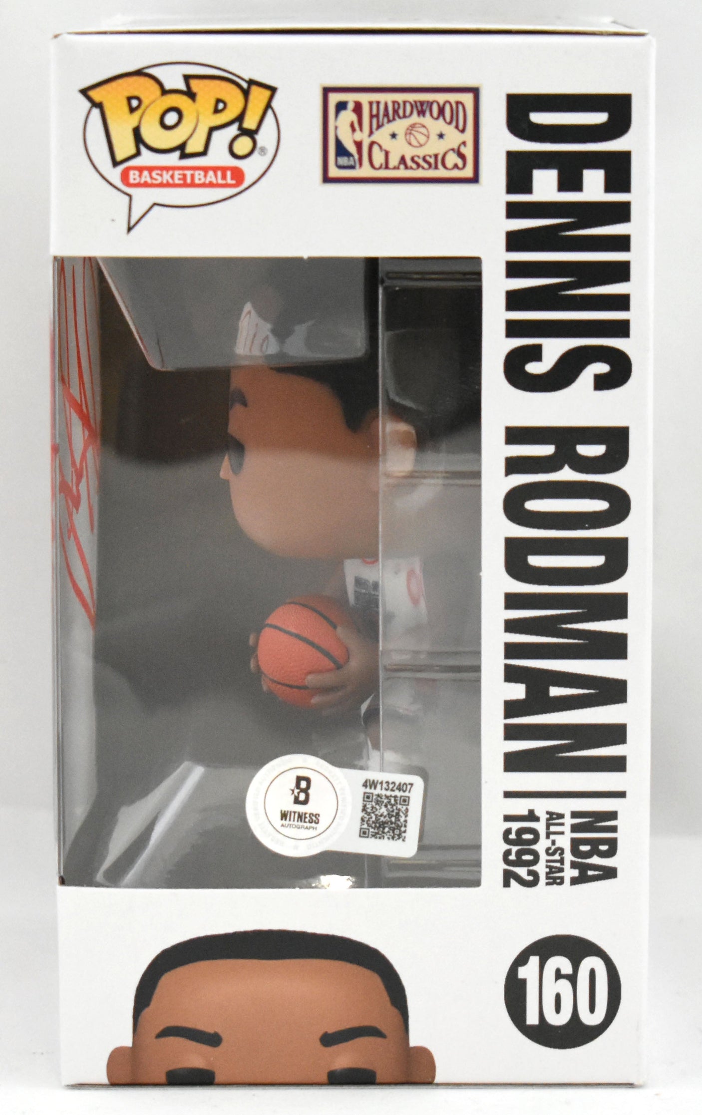 Dennis Rodman Autographed NBA All-Star Funko Pop #160 - Beckett W Holo *Red