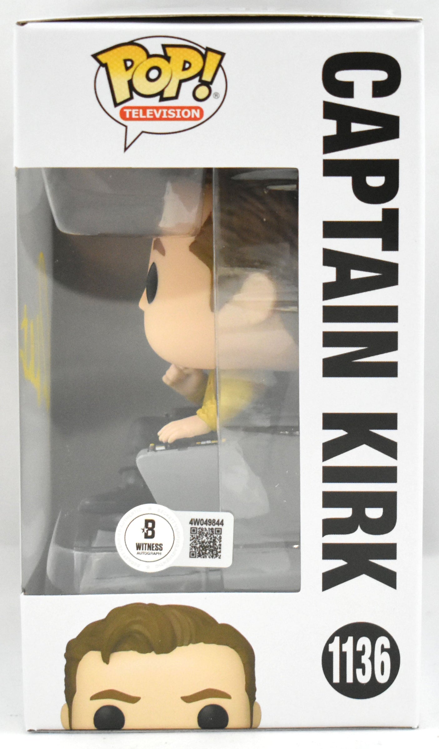 William Shatner Autographed Star Trek Capt. Kirk Funko Pop #1136- Beckett W Holo