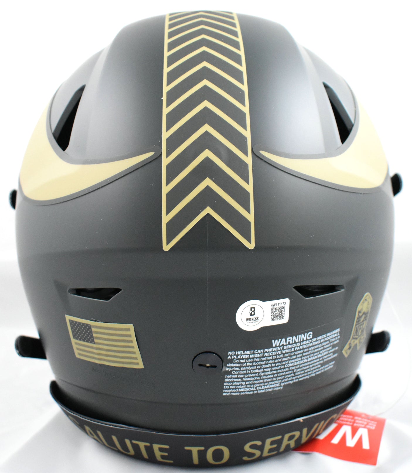 Randy Moss Autographed Vikings F/S Salute 2025 SpeedFlex Helmet - Beckett W Holo