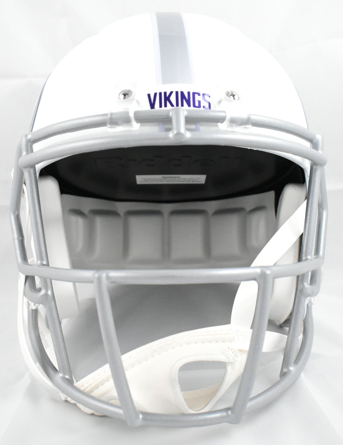 Randy Moss Autographed Vikings F/S Alt 2024 Speed Helmet -Beckett W Holo *Purple