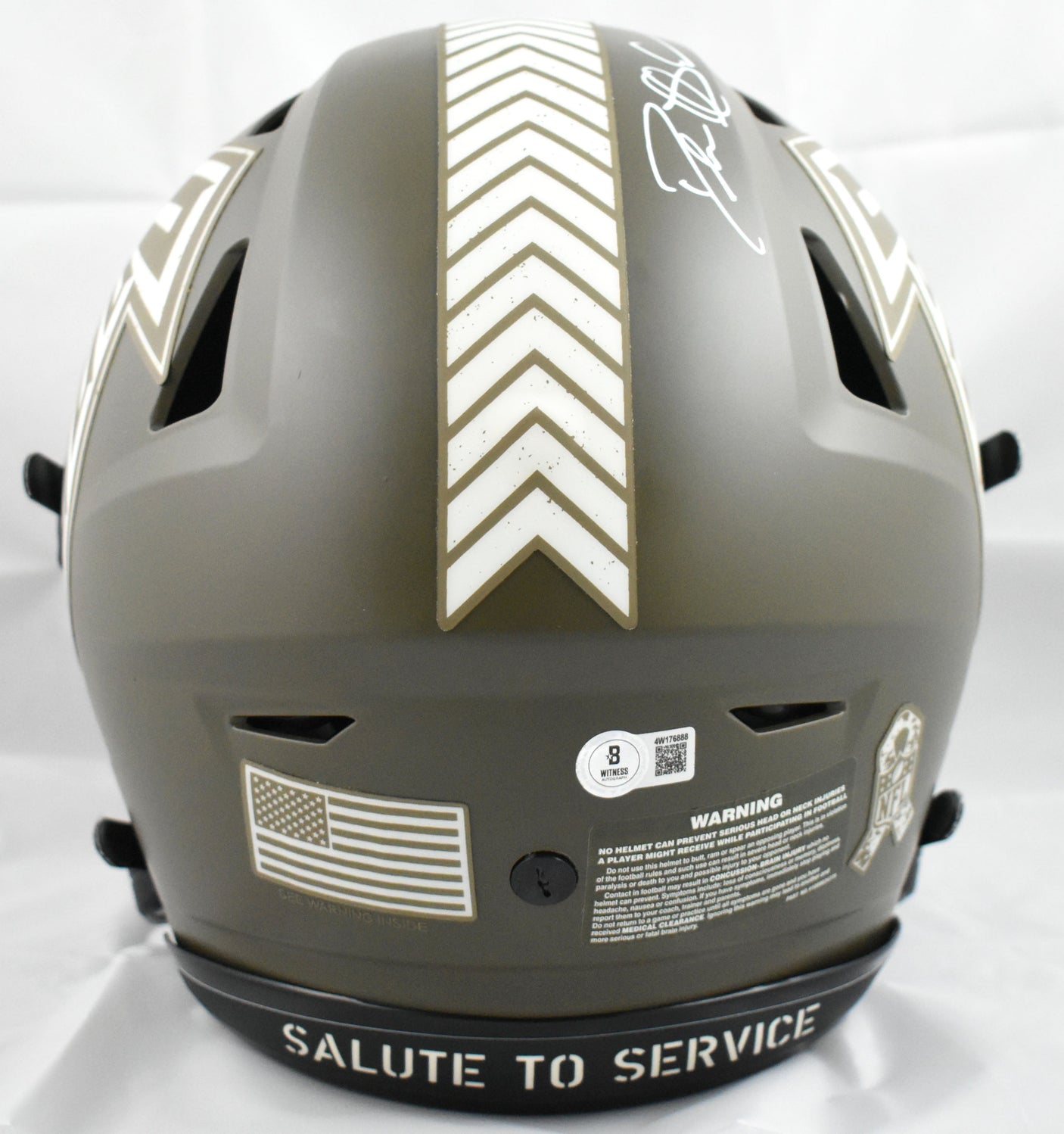 Deion Sanders Autographed Atlanta Falcons F/S Salute SpeedFlex Helmet- Beckett W