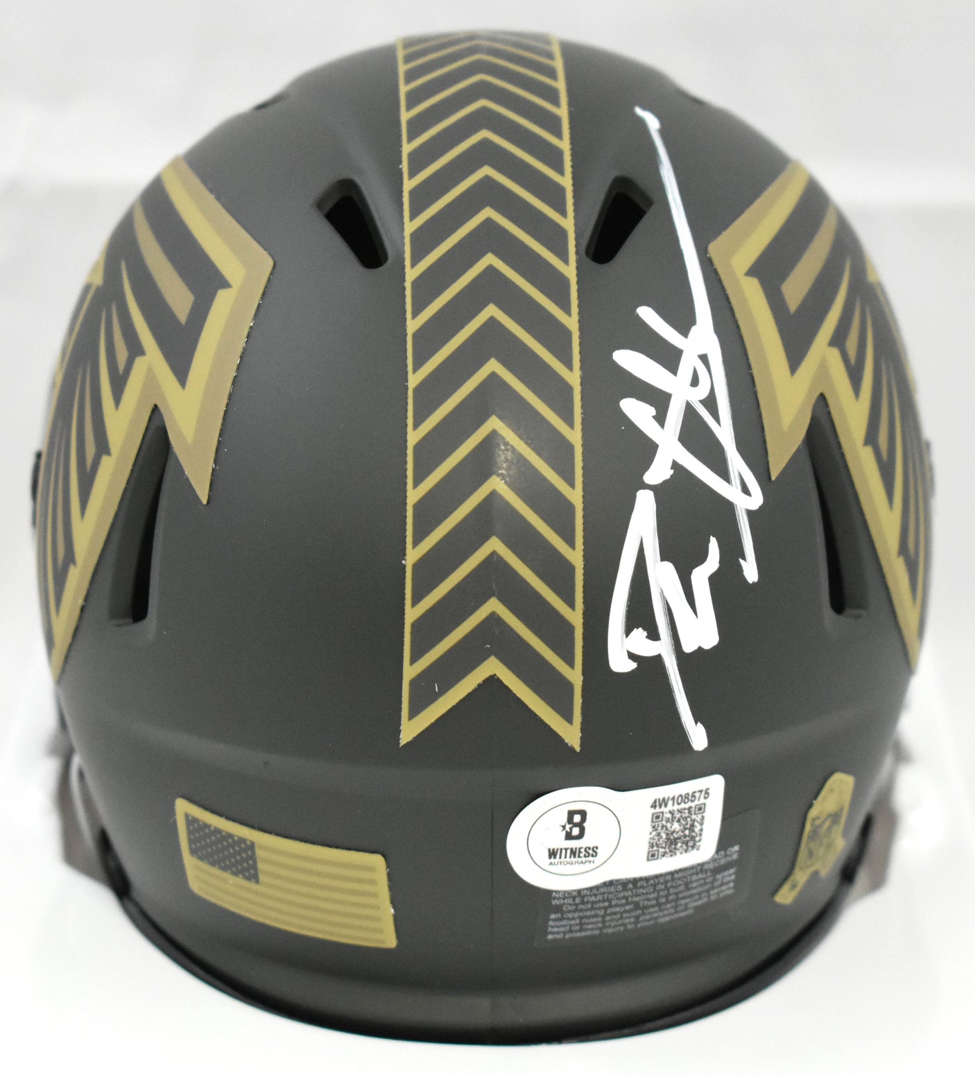 Deion Sanders Signed Atlanta Falcons Salute 2025 Speed Mini Helmet - Beckett W