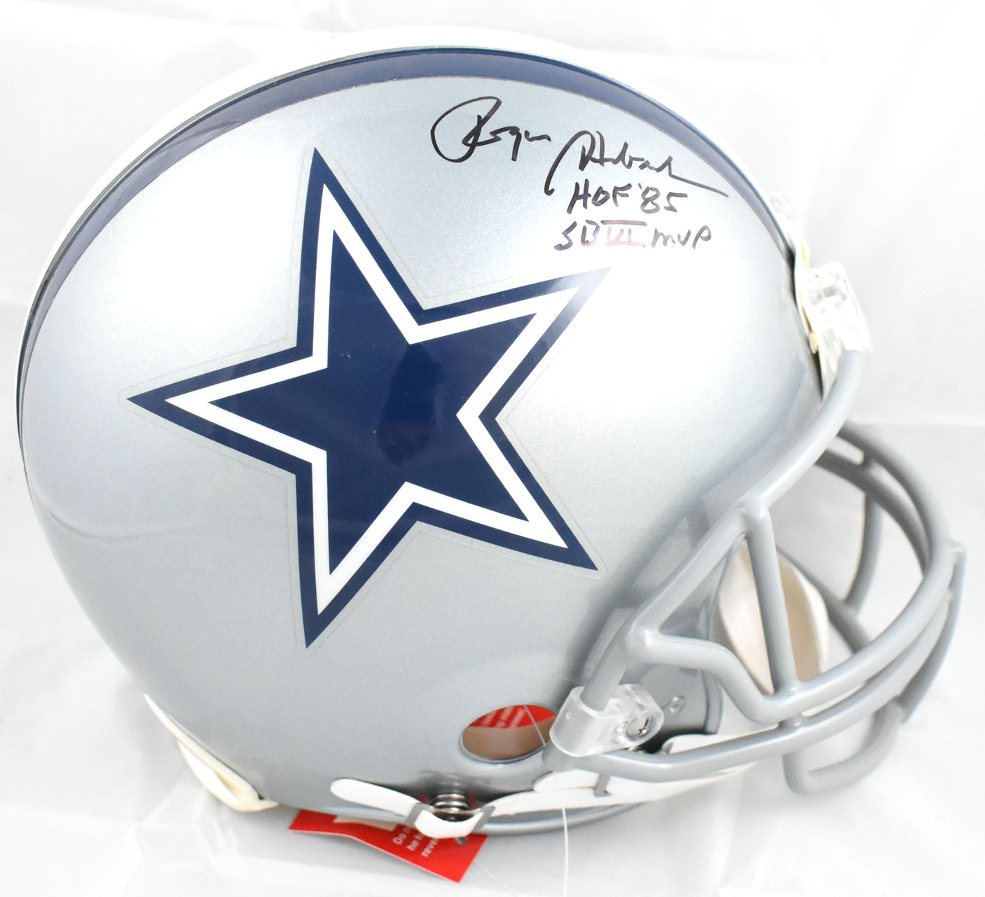 Roger Staubach Signed Dallas Cowboys F/S Authentic Helmet 2 Insc. - Beckett W