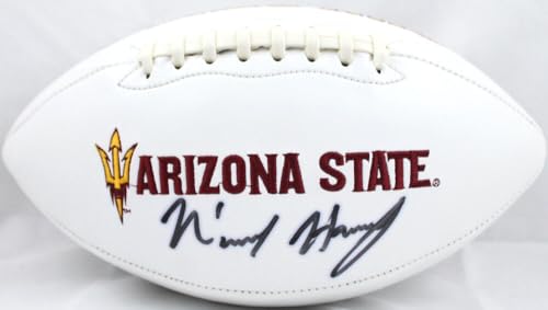 N'Keal Harry Signed Arizona State Sun Devils Logo Football - Beckett Auth *Black