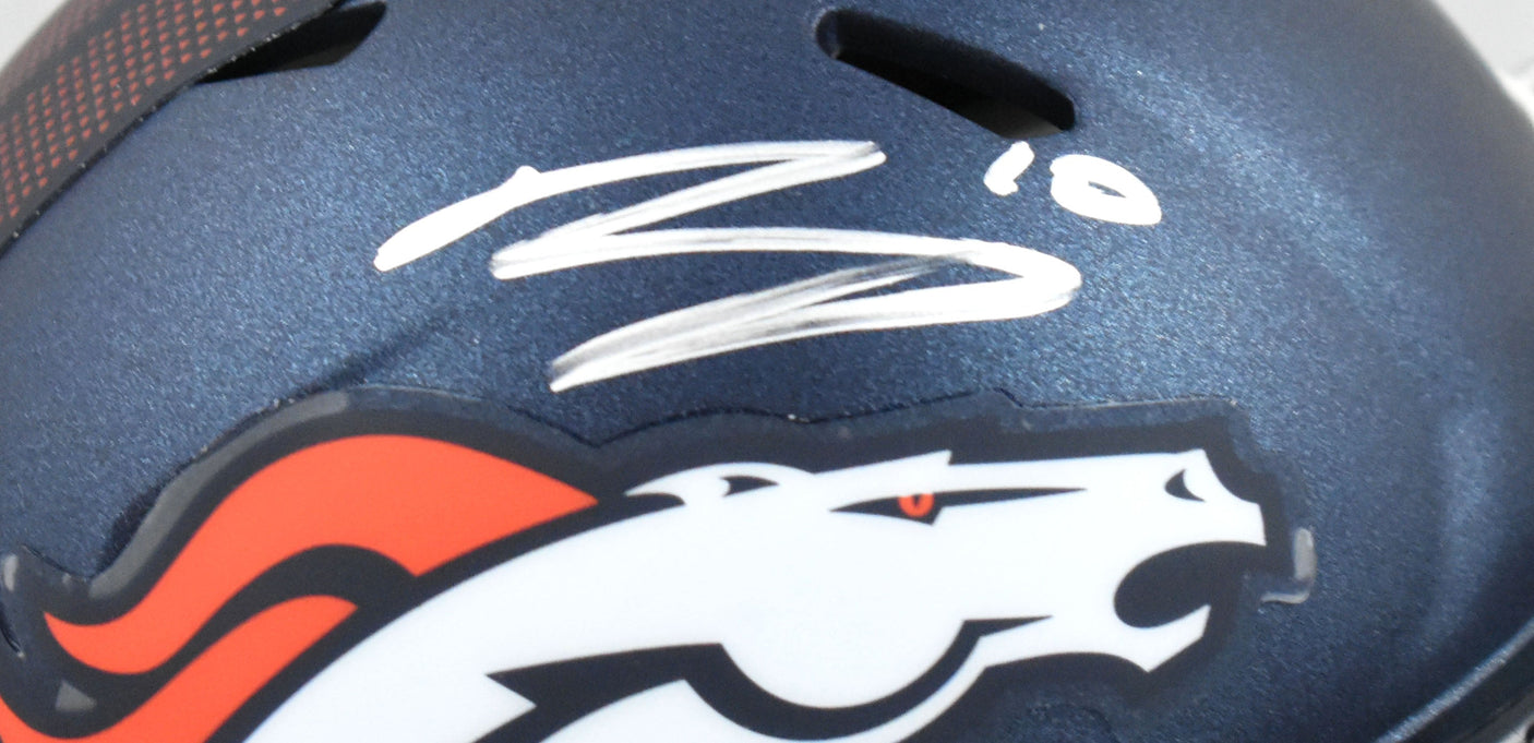 Bo Nix Autographed Denver Broncos Speed Mini Helmet - Beckett W Hologram