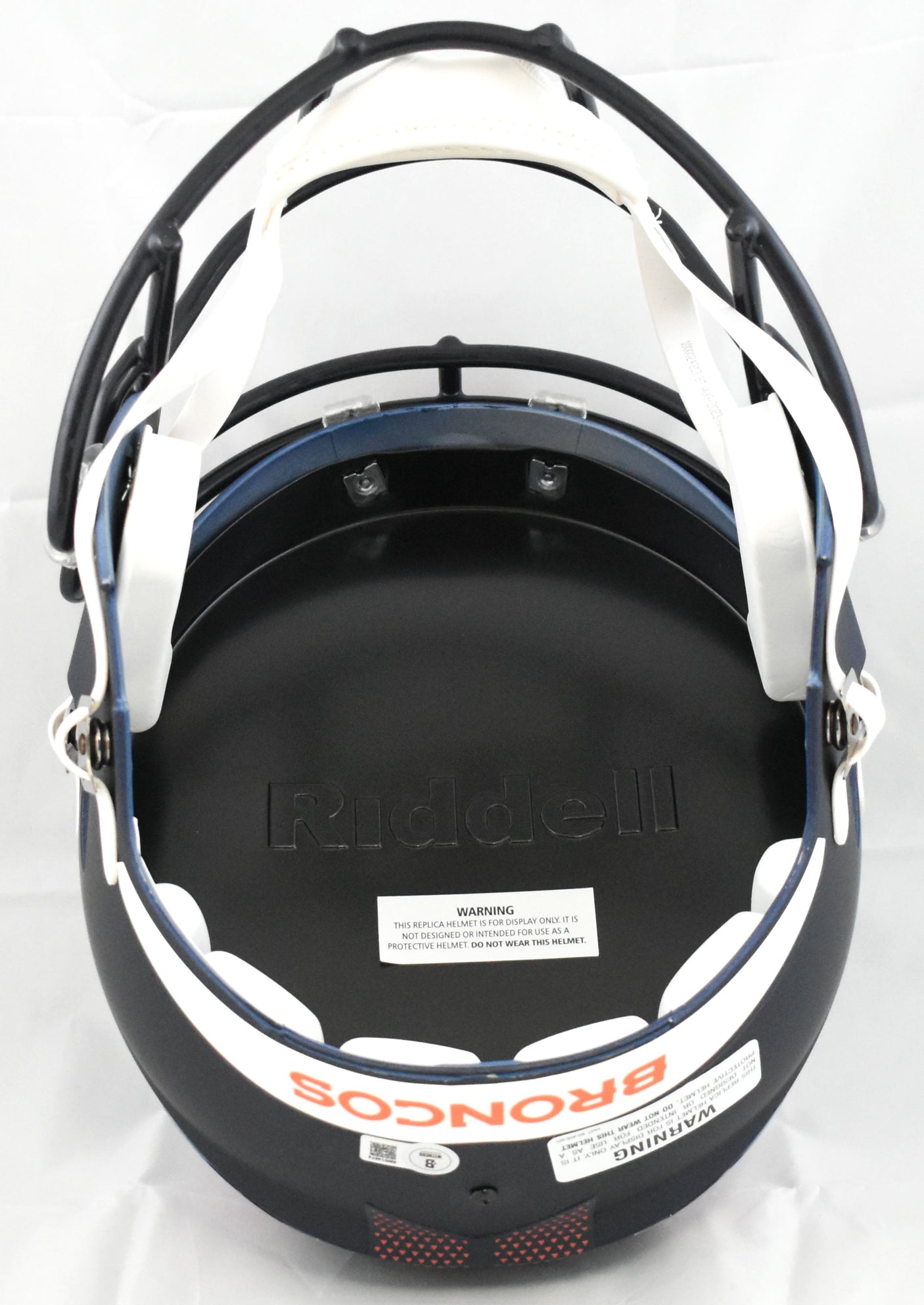 Bo Nix Autographed Denver Broncos F/S Speed Helmet - Beckett W Hologram *White