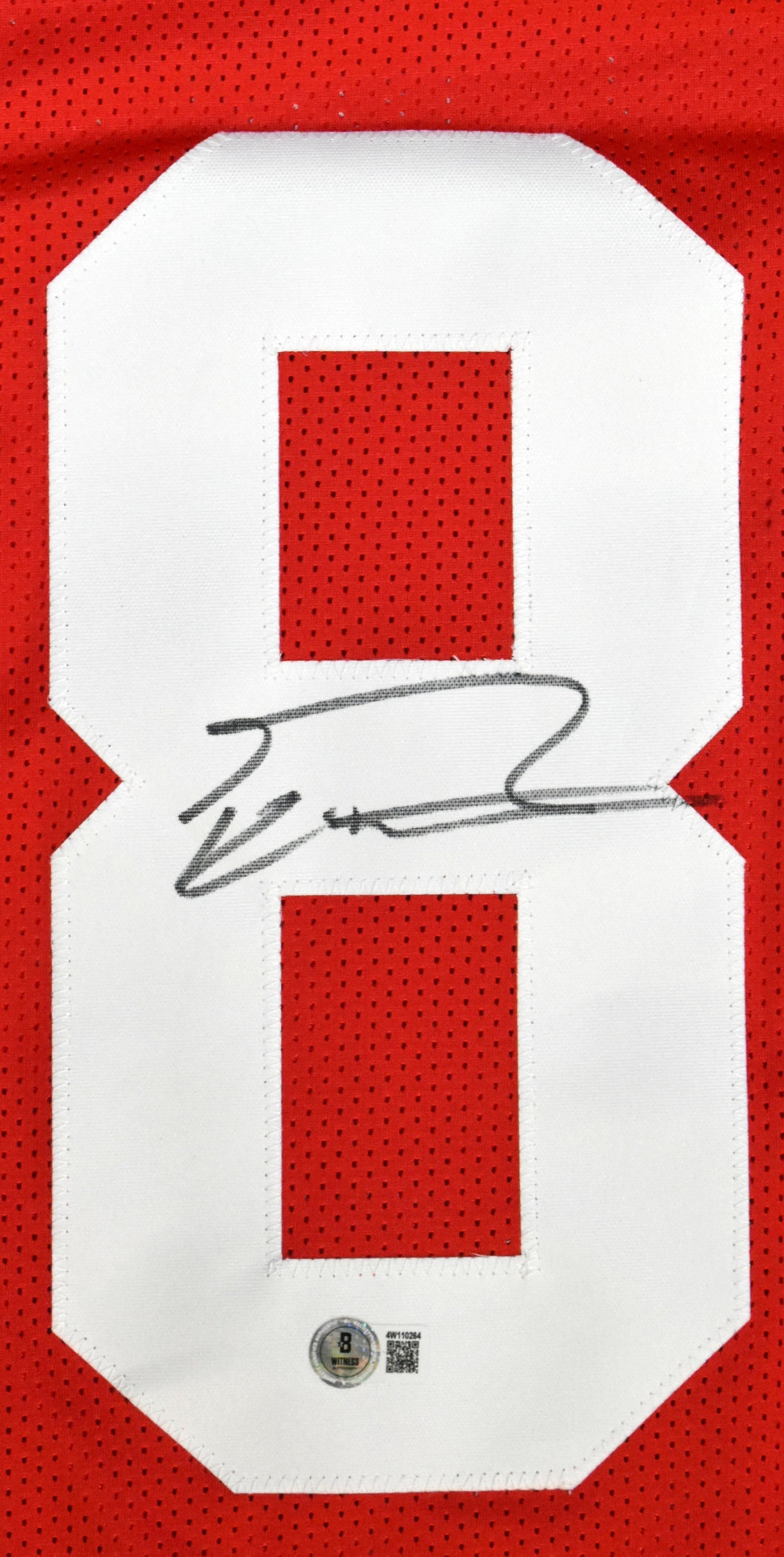 George Kittle Autographed Red Pro Style Jersey - Beckett W Hologram *Black