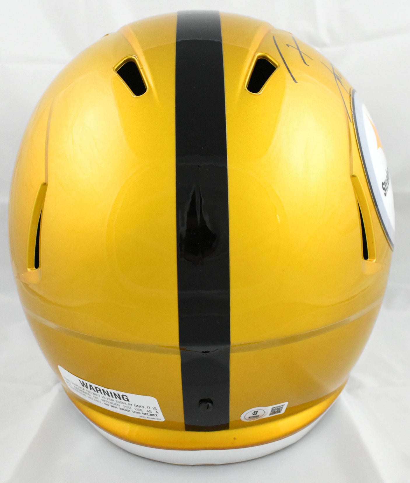 T.J. Watt Autographed Pittsburgh Steelers F/S Flash Speed Helmet Beckett W Holo