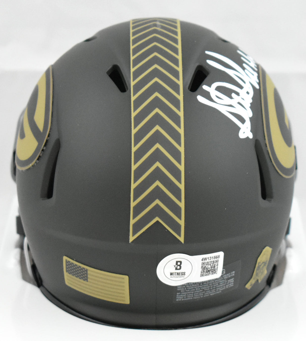Sterling Sharpe Signed Packers Salute 25 Speed Mini Helmet HOF - Beckett W Holo