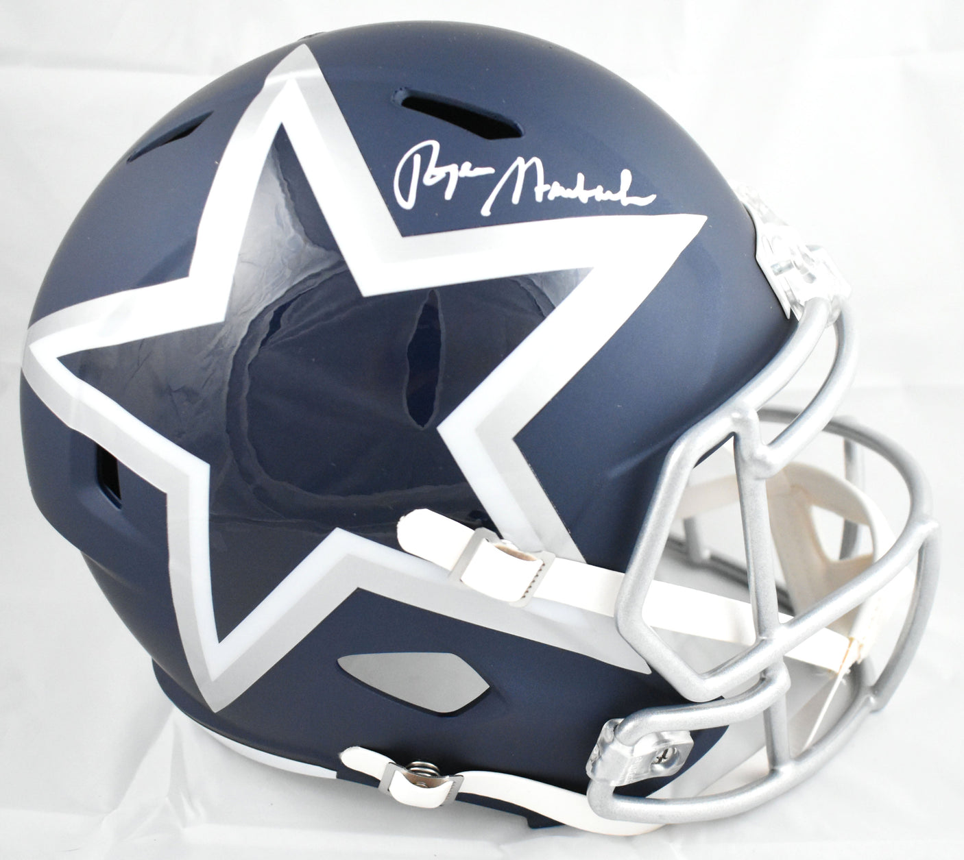 Roger Staubach Autographed Dallas Cowboys F/S Amp Speed Helmet - Beckett W Holo