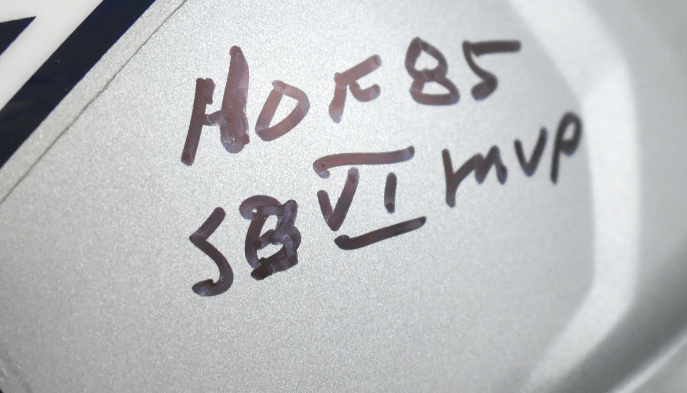 Roger Staubach Signed Cowboys F/S Speed Auth Helmet 2 insc. - Beckett W Holo