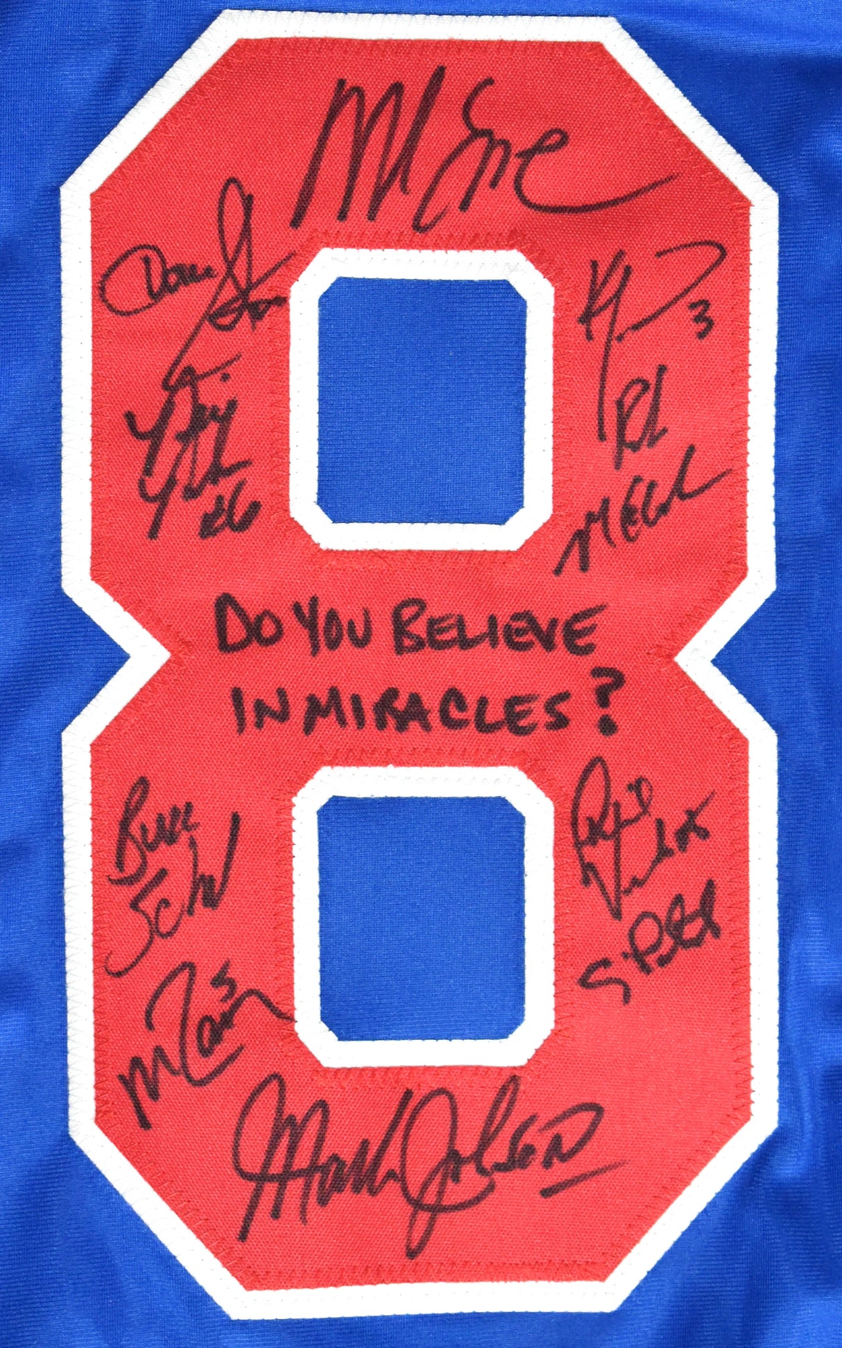 1980 Miracle on Ice Team USA Autographed Blue Pro Style Jersey 18 Sigs Beckett W