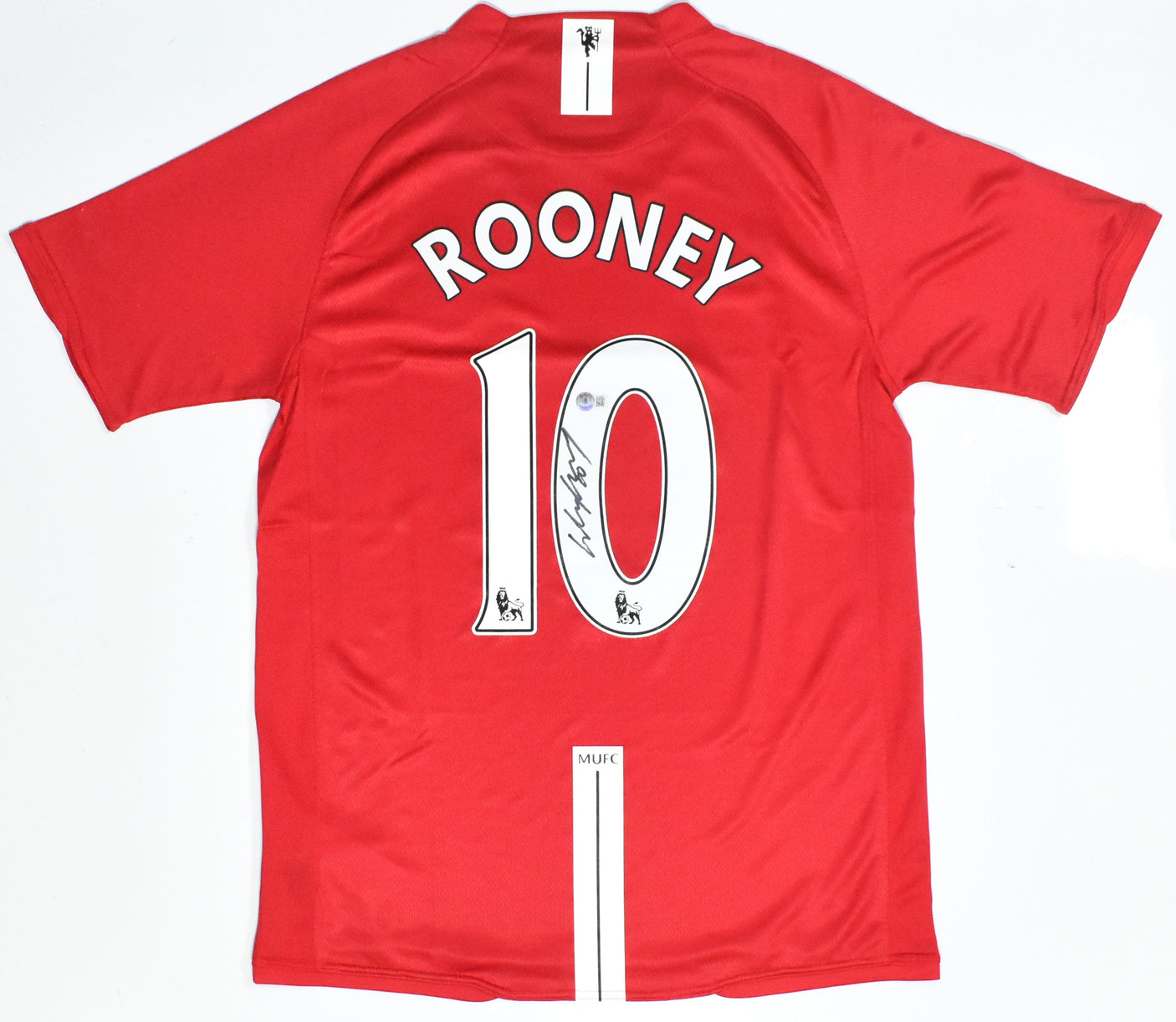 Wayne Rooney Autographed Manchester United Home Soccer Jersey #10 - Beckett Holo