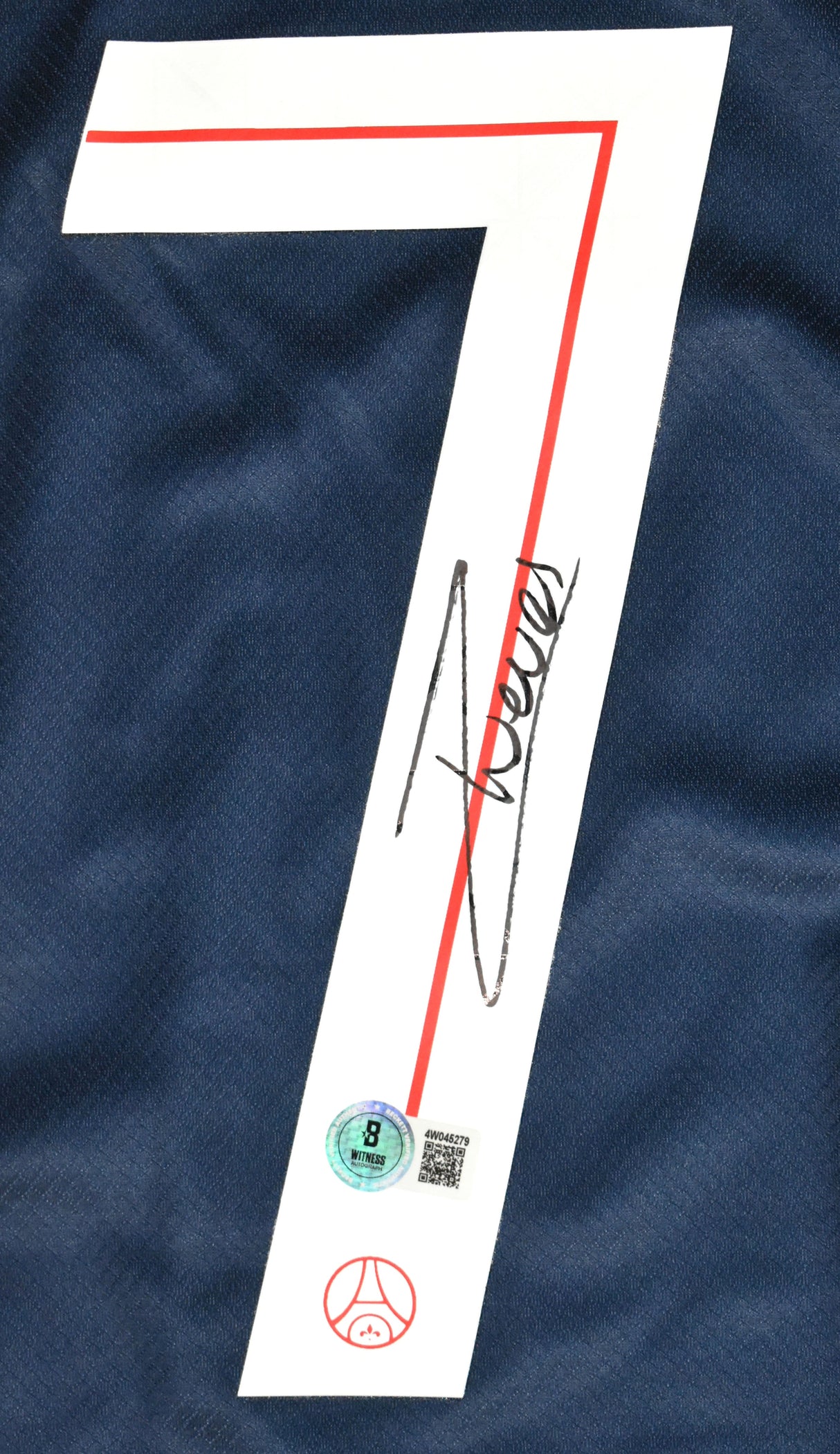 Joao Neves Autographed PSG Home Soccer Jersey #87 - Beckett W Holo *M