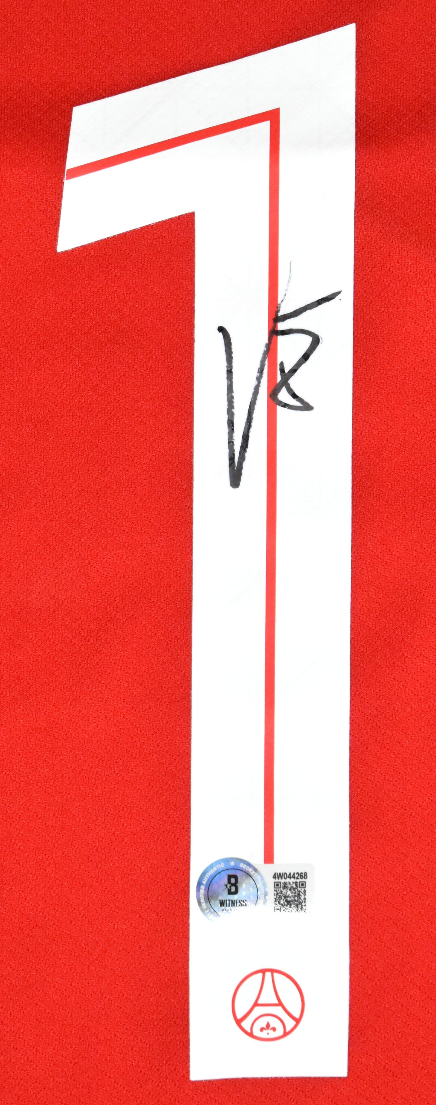 Vitinha Autographed PSG Red Third Soccer Jersey #17 - Beckett W Holo *L