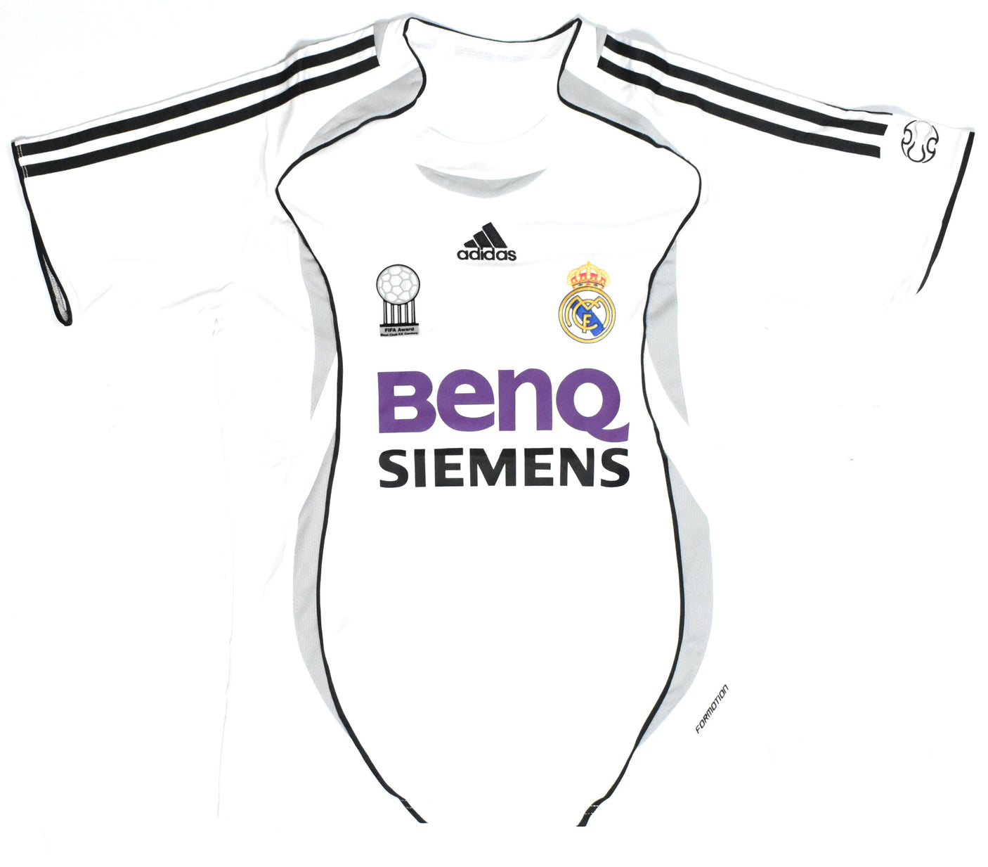 Roberto Carlos Autographed Real Madrid Home Soccer Jersey #3 - Beckett W Holo *M