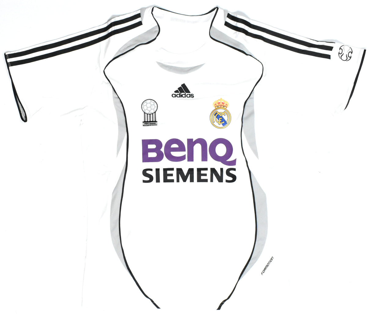 Roberto Carlos Autographed Real Madrid Home Soccer Jersey #3 - Beckett W Holo *M