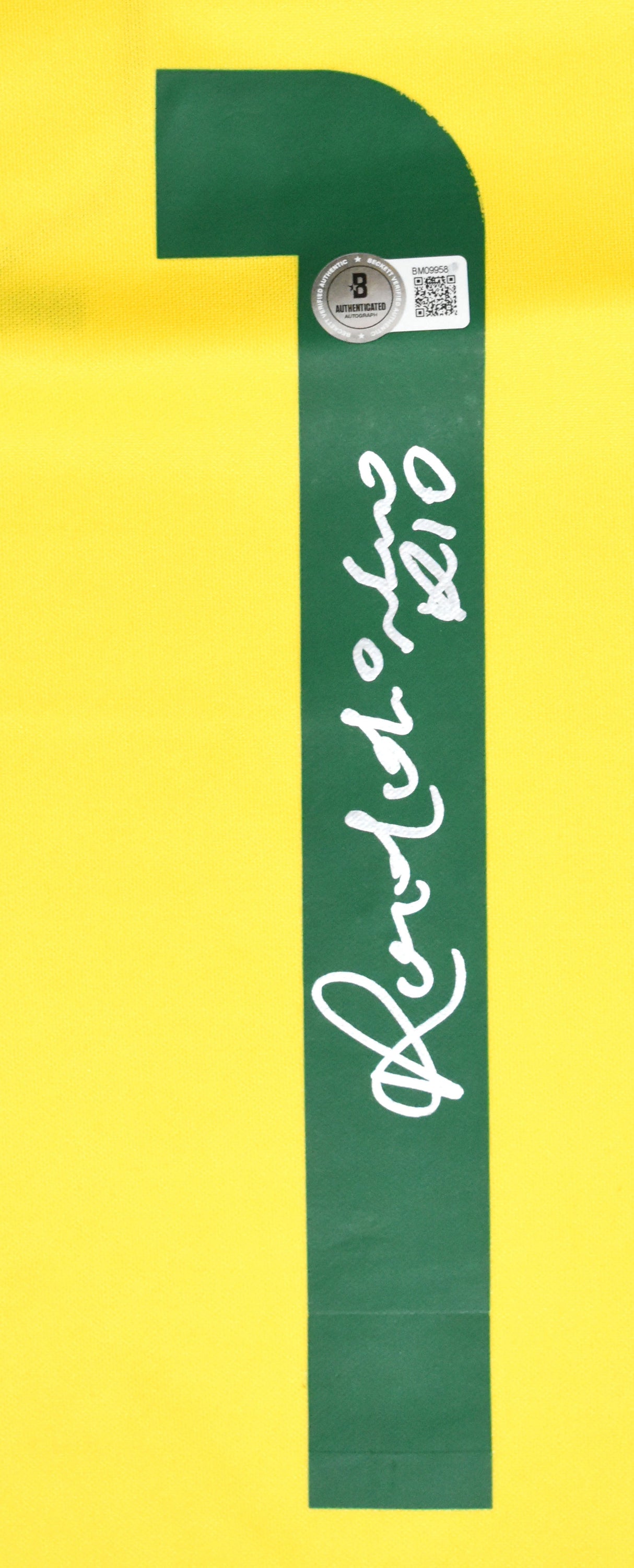 Ronaldinho Autographed Brazil Home Soccer Jersey #11 - Beckett Holo *L
