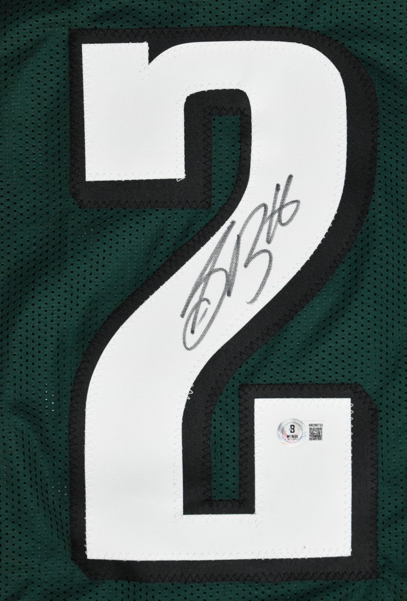Saquon Barkley Autographed Green Pro Style Jersey - Beckett W Hologram *Black