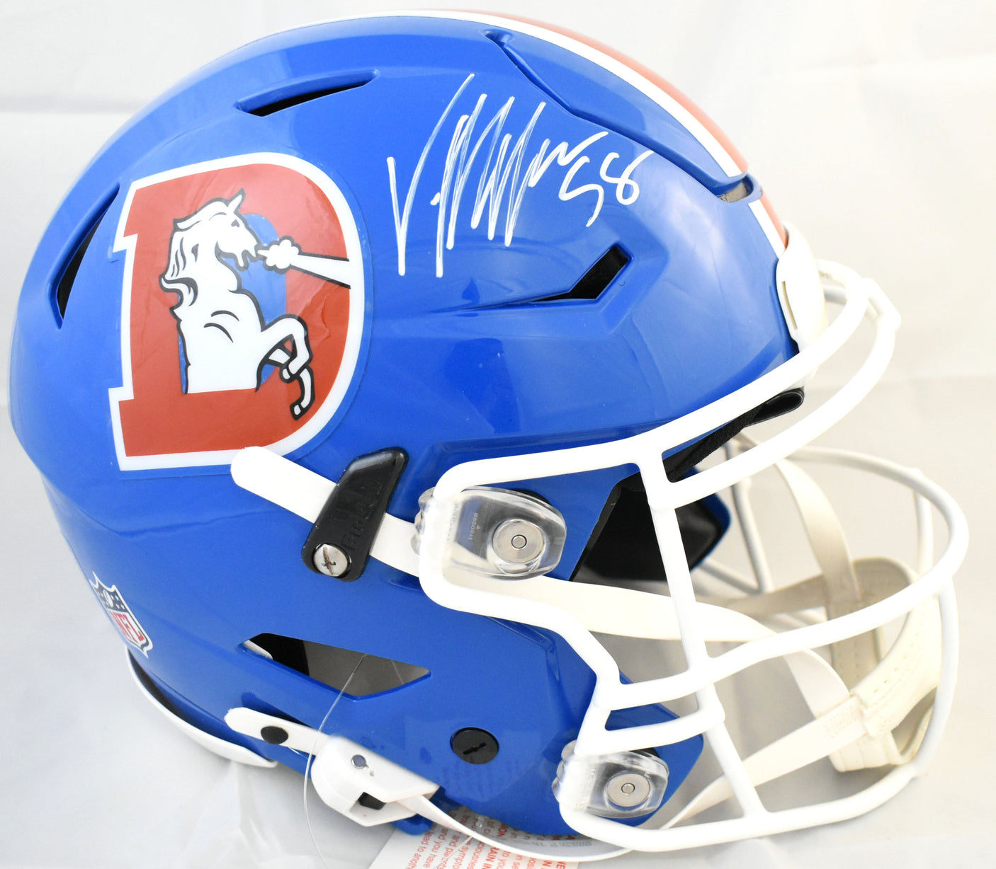 Von Miller Autographed Denver Broncos F/S 75-96 Speedflex Helmet Beckett W Holo