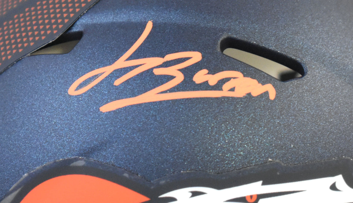 Jahdae Barron Autographed Denver Broncos Speed Mini Helmet - Beckett W Holo