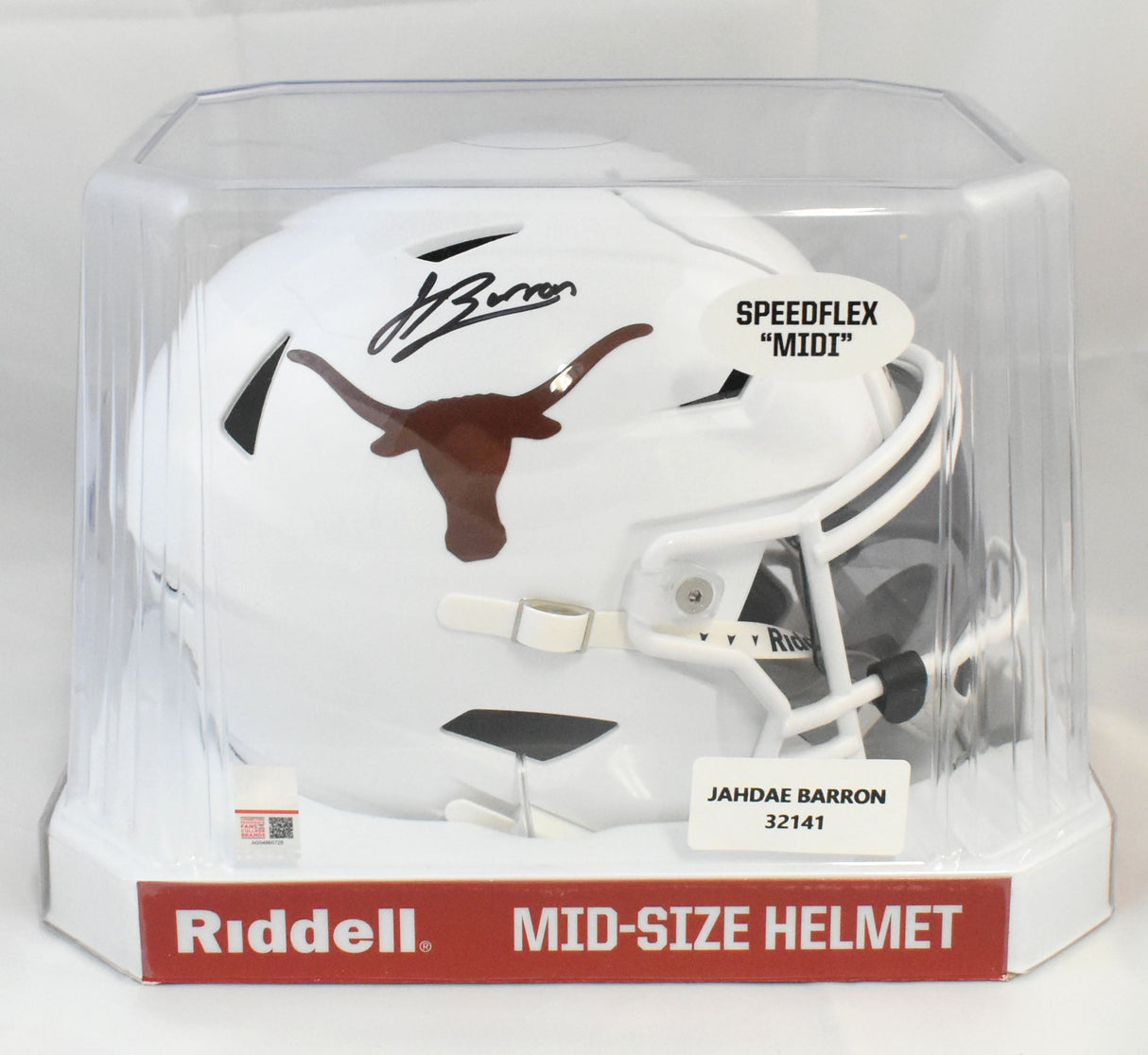 Jahdae Barron Signed Texas Longhorns Mid-Size SpeedFlex Helmet - Beckett W Holo