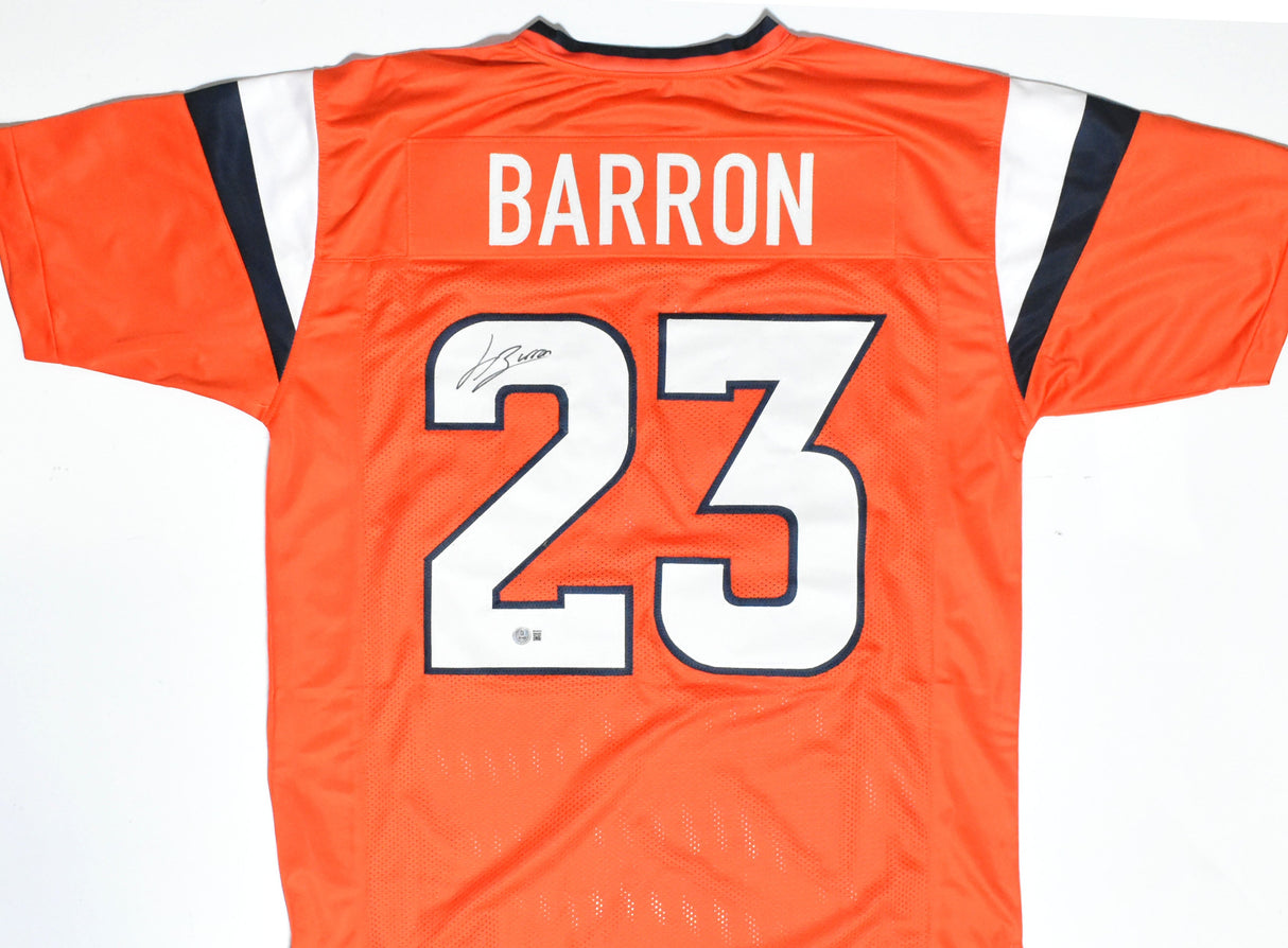 Jahdae Barron Autographed Orange Pro Style Jersey - Beckett W Hologram *Black