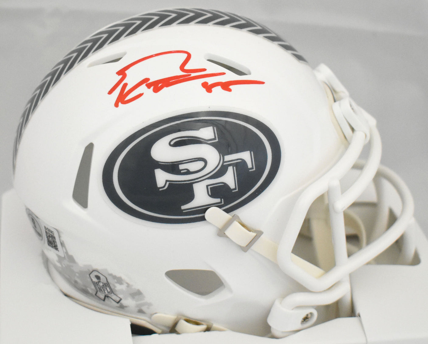 George Kittle Autographed 49ers Salute 2024 Speed Mini Helmet - Beckett Holo