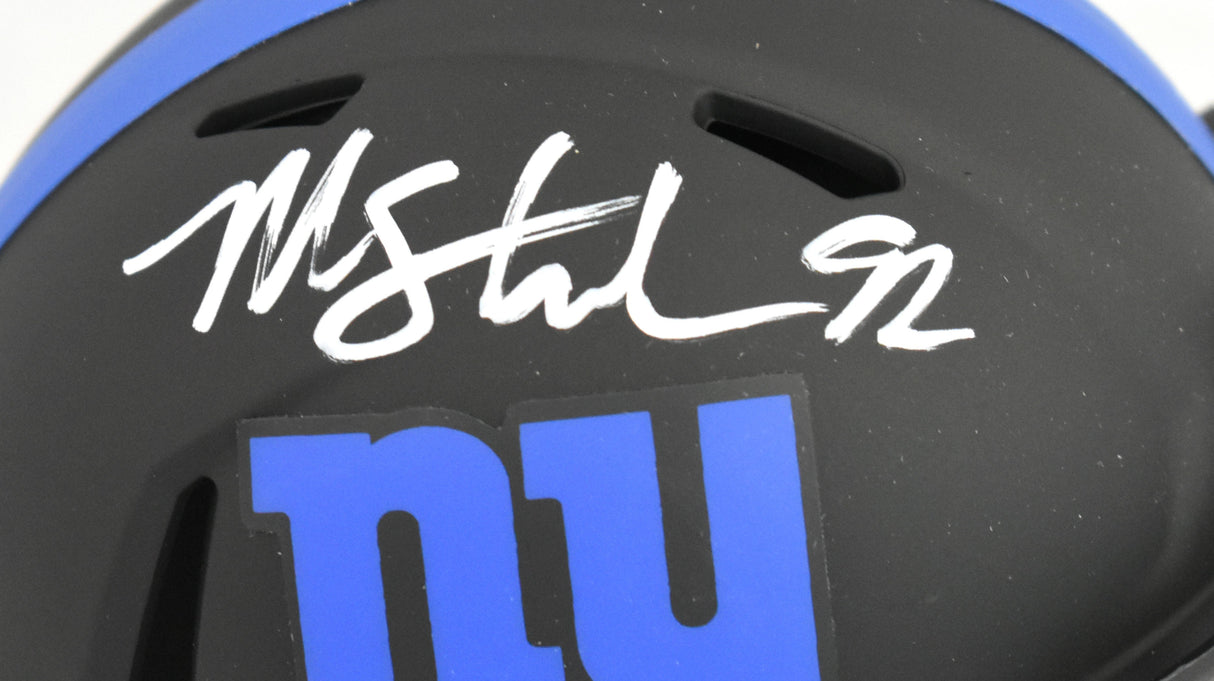 Michael Strahan Signed New York Giants Eclipse Speed Mini Helmet - Beckett Holo