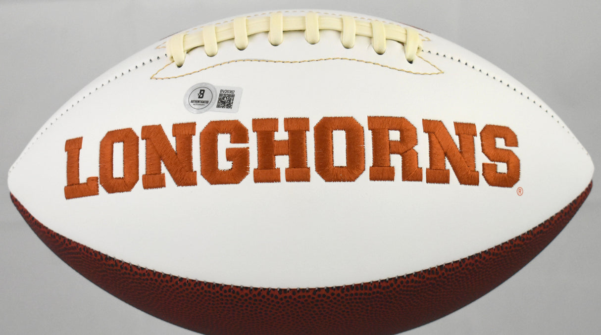 Colt McCoy Autographed Texas Longhorns Logo Football - Beckett