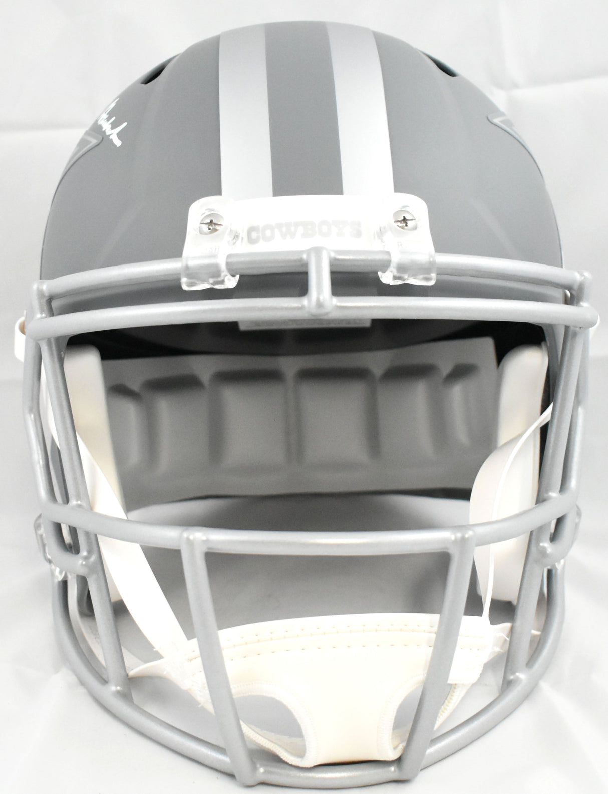 Roger Staubach Autographed Dallas Cowboys F/S Slate Speed Helmet - Beckett Holo