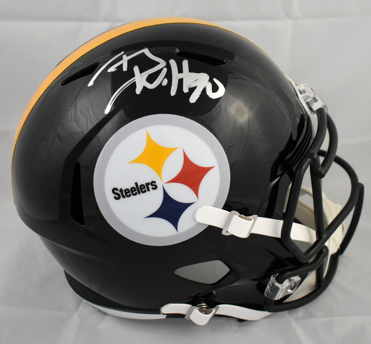 T.J. Watt Autographed Pittsburgh Steelers F/S Speed Helmet - Beckett Holo