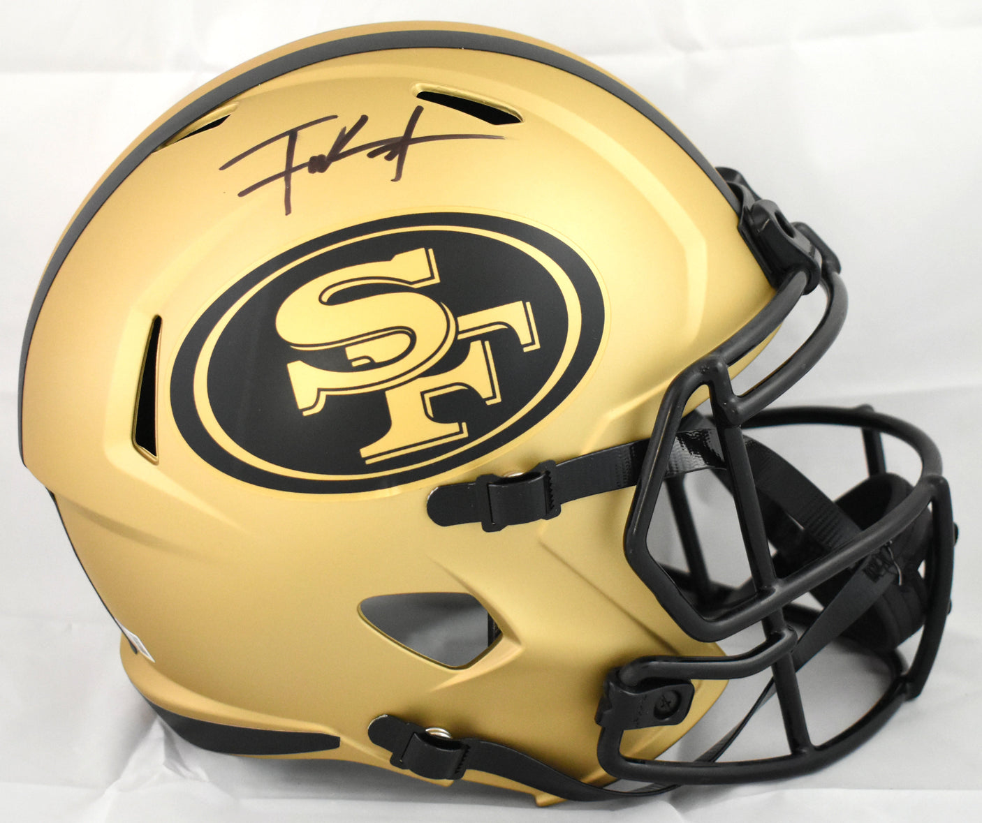 Frank Gore Autographed San Francisco 49ers F/S Rave Speed Helmet- Beckett W Holo