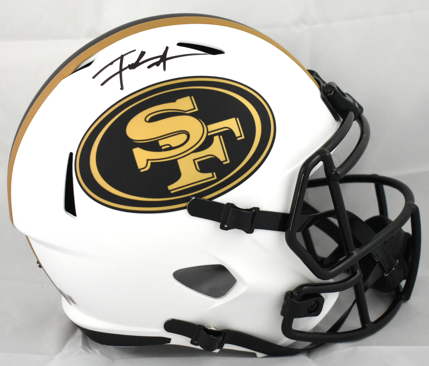 Frank Gore Autographed San Francisco 49ers F/S Lunar Speed Helmet-Beckett W Holo