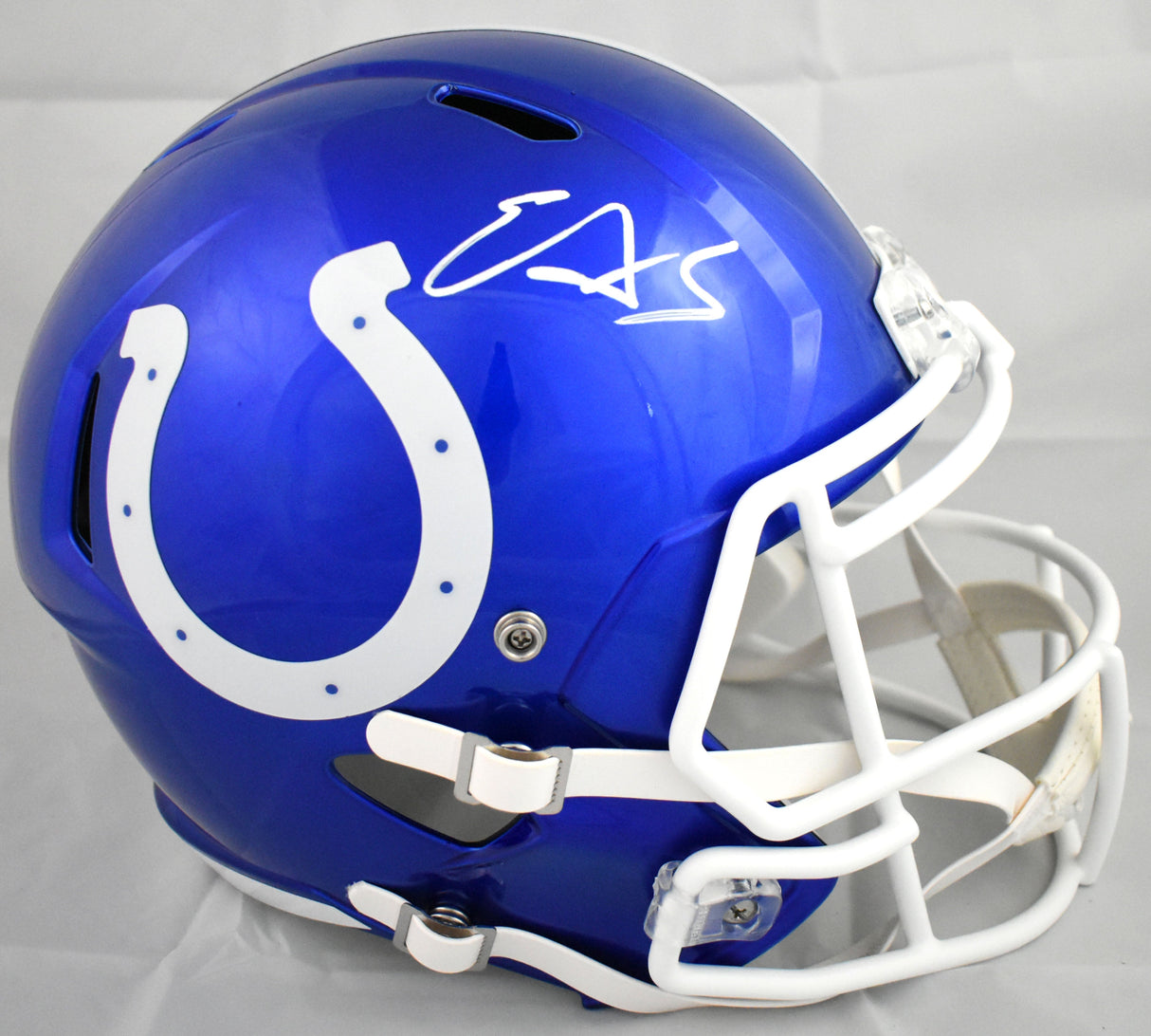 Edgerrin James Autographed Colts F/S Flash Speed Helmet - Beckett W Holo
