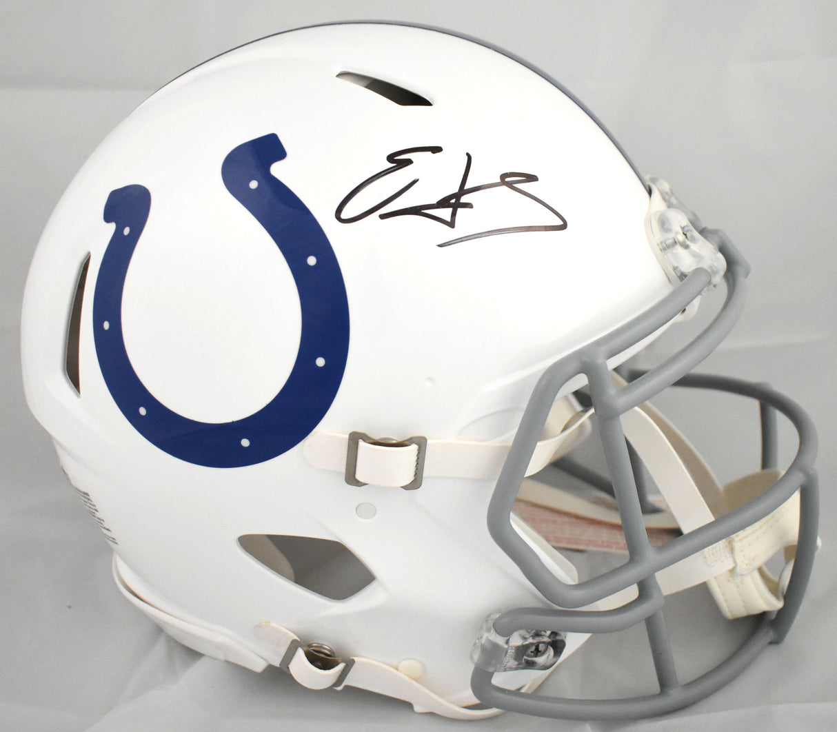 Edgerrin James Autographed Colts F/S Speed Authentic Helmet - Beckett W Holo