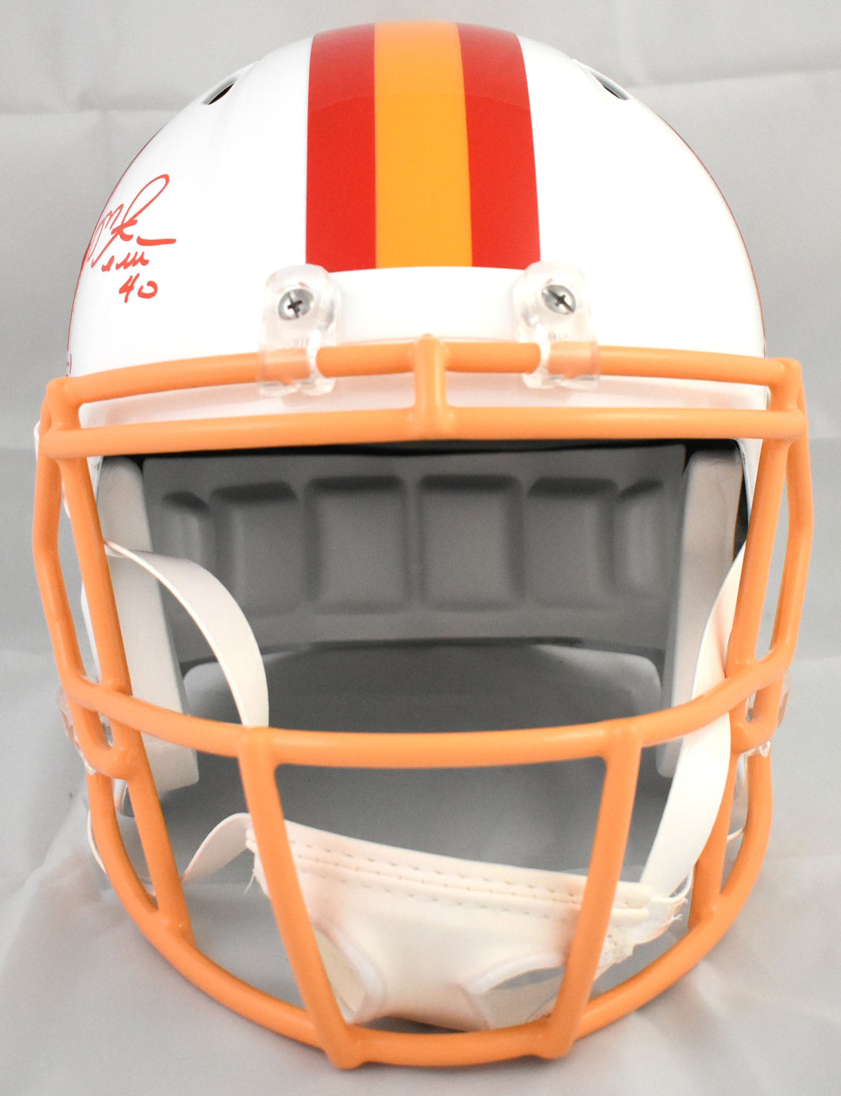 Mike Alstott Signed Tampa Bay Buccaneers F/S 76-96 Speed Helmet - Beckett W Holo