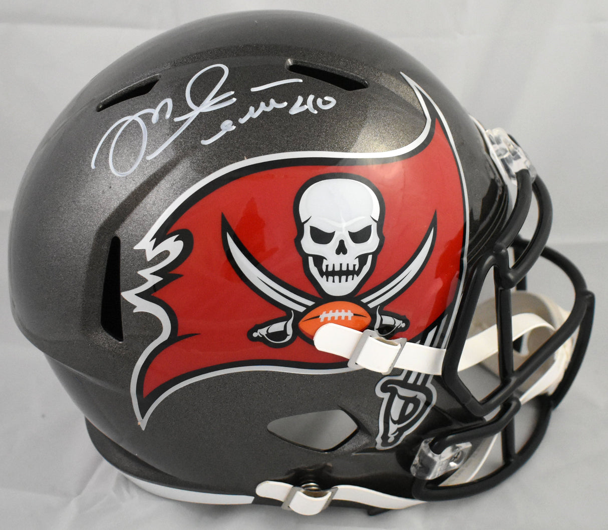 Mike Alstott Autographed Tampa Bay Buccaneers F/S Speed Helmet - Beckett W Holo